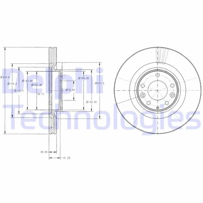 Kuva DELPHI BG9104 Jarrulevyt 320 28 5 Tuuletettu rasvattu käsittelemätön ilman pyöränlaakeria, ABS sensorirengasta MAZDA: CX 7