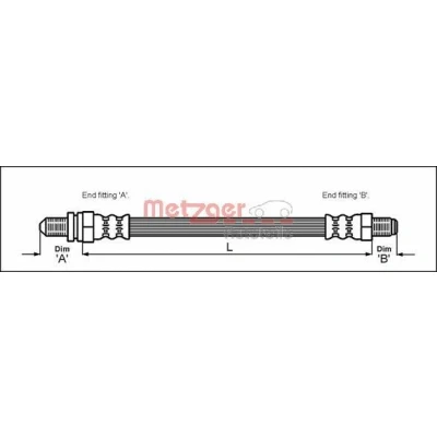 Kuva METZGER 4112518 Jarruletku 297 M10 x 1