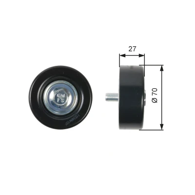 Kuva GATES T36409 Ohjainrulla FleetRunner Micro V Stretch Fit CHEVROLET: Epica Sedan