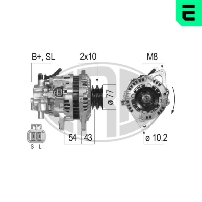 Kuva ERA 210018A Laturi 14V 75A MITSUBISHI: L200 III Pick up, PAJERO 2