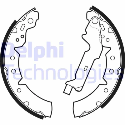 Kuva DELPHI LS1883 Jarrukengät 200 37 TOYOTA: Corolla VIII Liftback, Sedan, Farmari