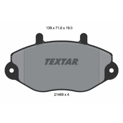 Kuva TEXTAR 2146901 Jarrupalat Ei kulumisenilmaisimelle FORD: Transit Mk4 Bussi, Van, Mk3 Van