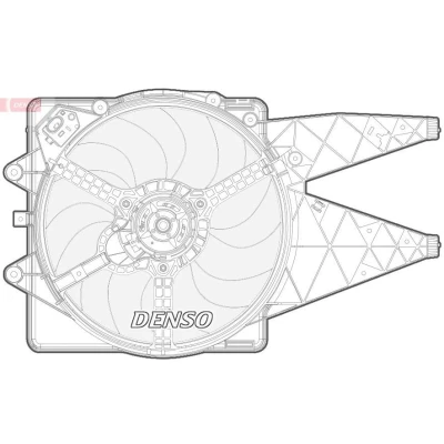 Kuva DENSO DER09092 Jäähdyttimen Tuuletin 405 12 300 FIAT: Grande Punto Hatchback