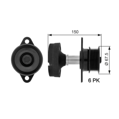 Kuva GATES OAP7045 Laturin Vapaakytkin 150 FleetRunner Micro V Stretch Fit