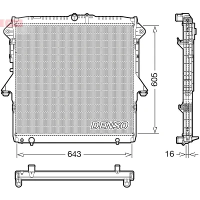 Kuva DENSO DRM10118 Jäähdytin 605 659 16 FORD: Ranger Mk3