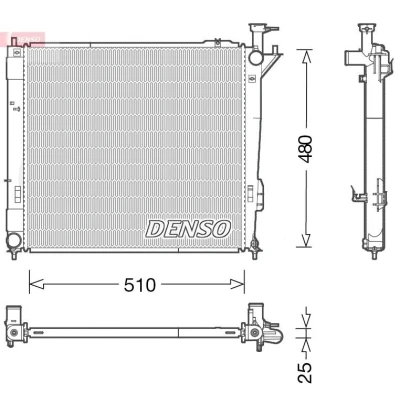 Kuva DENSO DRM41015 Jäähdytin 510 504 25