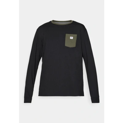 Kuva Patagonia SHOP Sticker Pocket Responsibili TEE Pitkähihainen paita, Koko: XXL, Black/basin green
