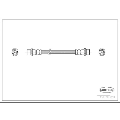 Kuva CORTECO 19030329 Jarruletku Taka akseli 195 OPEL: Corsa C Hatchback
