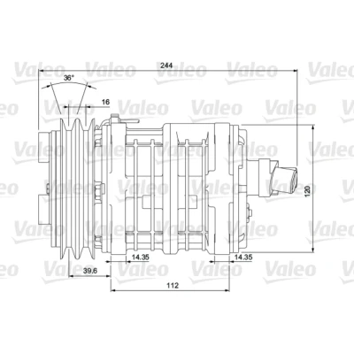 Kuva Kompressori, ilmastointilaite VALEO 700853