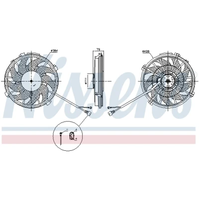 Kuva NISSENS 85753 Jäähdyttimen Tuuletin 385 12 288 ilman integroitua säädintä FIAT: Scudo I Van