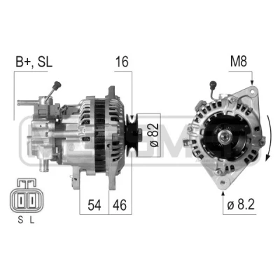 Kuva ERA 210461A Laturi 14V 90A MITSUBISHI: PAJERO 2