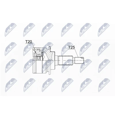 Kuva NTY NPZ SU 035 Vetonivel Etuakseli, vasen, oikea TPE (termoplastinen elastomeeri)