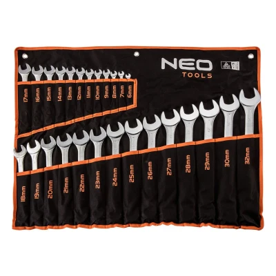 Kuva NEO TOOLS 09 754 Kiinto / rengasavain 6,7,8,9,10,11,12, 13,14,15,16,17,18, 19,20,21,22,23,24, 25,26,27,28,29, 30,32 mm