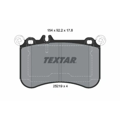 Kuva TEXTAR 2521902 Jarrupalat Kulumisenilmaisemelle Tasauspainoilla MERCEDES BENZ: E sarja Sedan