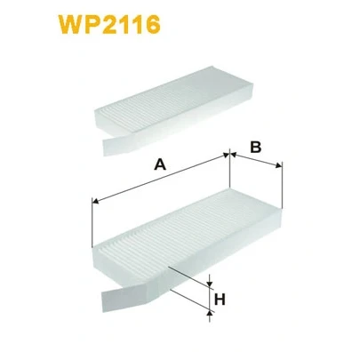 Kuva WIX FILTERS WP2116 Raitisilmasuodatin Hiukkassuodatin 259mm 99mm 33mm PEUGEOT: 308 SW 2, II Hatchback, III