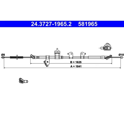 Kuva ATE 24.3727 1965.2 Käsijarruvaijeri 1841 TOYOTA: RAV4 III SUV