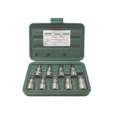 Kuva HANS 46028 9 Hylsyavainsarja Spline 1/2 XZN, Safety Insert System neliönmuotoinen (square)