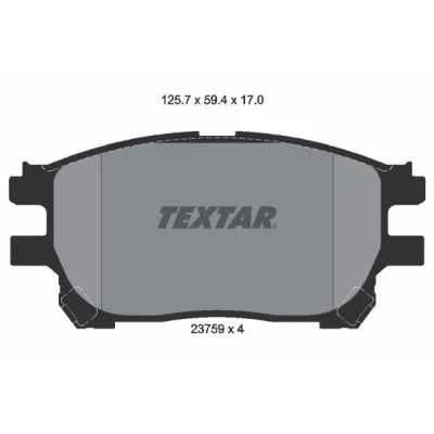 Kuva TEXTAR 2375901 Jarrupalat Ei kulumisenilmaisimelle TOYOTA: Previa / Estima II