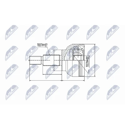 Kuva Nivelsarja, vetoakseli, Etuakseli, oikea, vasen Renault Laguna I, II, grandtour II OE 8200014111, 8200035673