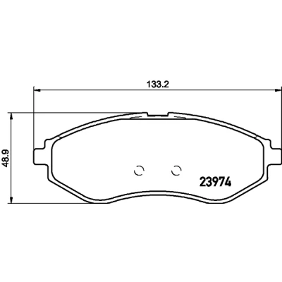 Kuva HELLA 8DB 355 011 251 Jarrupalat Ei kulumisenilmaisimelle CHEVROLET: Aveo / Kalos Sedan, Hatchback, Hatchback