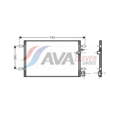 Kuva PRASCO AI5237 Ilmastoinnin Lauhdutin 18,0 15,3 Alumiini 640 AUDI: A6 C6 Avant, Sedan