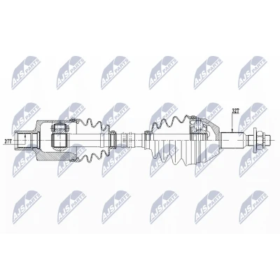 Kuva NTY NPW CH 110 Vetoakseli Etuakseli, oikea 593