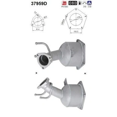 Kuva AS 37959D Katalysaattori 310mm
