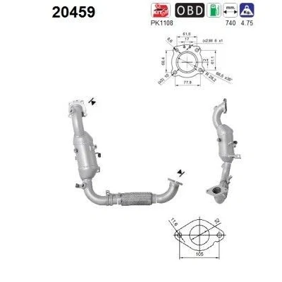 Kuva Katalysaattori FORD OE 1766306, 1843288, 1873837