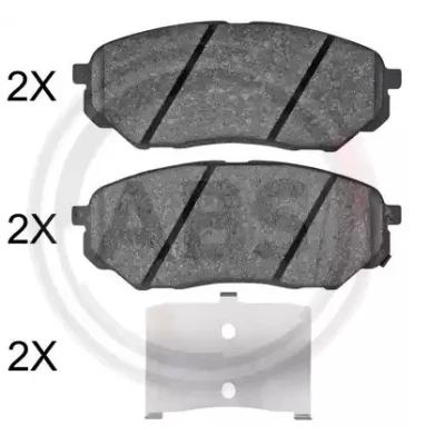 Kuva Jarrupalasarja, levyjarru, Etuakseli HYUNDAI SANTA FE IV, Skåp/SUV KIA SORENTO III OE 58101C5A00, 58101C5A70, 58101S1A70
