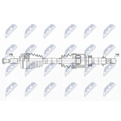 Kuva Vetoakseli, Etuakseli, oikea DACIA DUSTER, DUSTER Skåp/SUV OE 391004692R