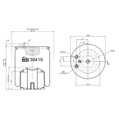 Kuva FEBI BILSTEIN 38419 Metallipalje, ilmajousitus