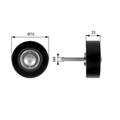 Kuva GATES FleetRunner Micro V Kit T36263 Ohjainrulla MAZDA: 6 Farmari, Hatchback, 3 Sedan