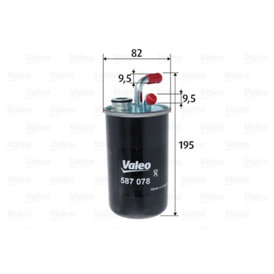 Kuva VALEO 587078 Polttoainesuodatin Letkusuodatin 9,5 DODGE: Journey MPV, Caliber, JEEP: Compass, Patriot