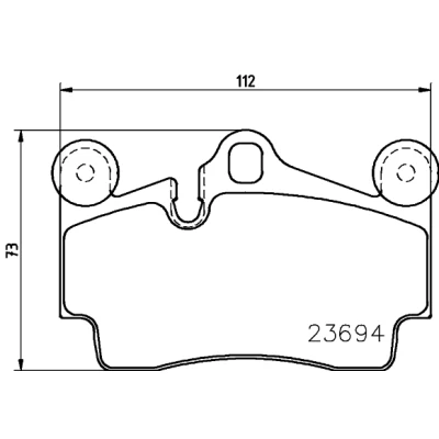 Kuva HELLA 8DB 355 018 711 Jarrupalat Kulumisenilmaisemelle Tasauspainoilla AUDI: Q7, PORSCHE: Cayenne, VOLKSWAGEN: Touareg I