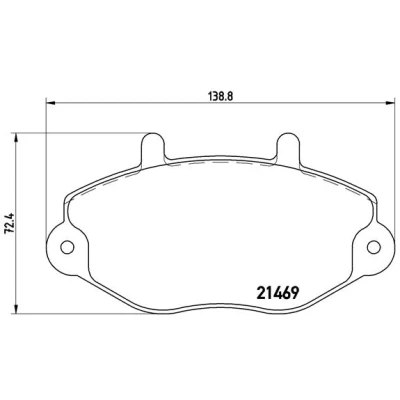 Kuva BREMBO P 24 033 Jarrupalat Ilman kulumisenilmaisinta tarvikkeita FORD: Transit Mk4 Bussi, Van, Mk3 Van