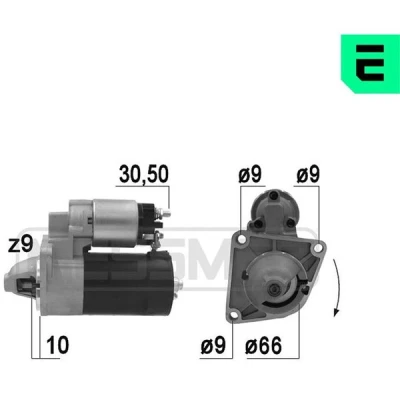 Kuva ERA 220944A Starttimoottori 12 1,1 9 FIAT: Punto II Hatchback, Stilo Multi Wagon, ALFA ROMEO: GTV, 166