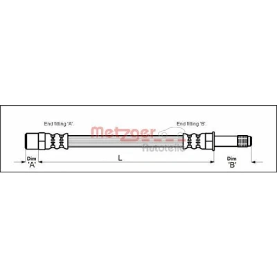 Kuva METZGER 4112516 Jarruletku 143 M10 x 1