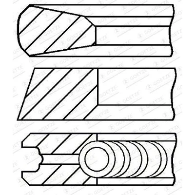 Kuva GOETZE ENGINE 08 437500 00 Männänrenkaat 130 LKZ Ring