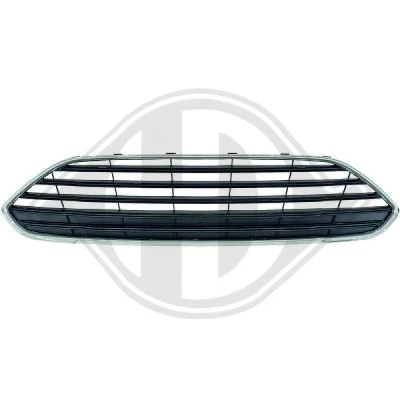 Kuva DIEDERICHS 1405140 Etusäleikkö Kromi, Musta Priority Parts FORD: FIESTA 6