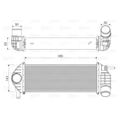 Kuva VALEO 818584 Välijäähdytin ilman EGR venttiiliä