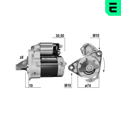 Kuva ERA 221170A Starttimoottori 12V 0,8kW 8 M8 74mm