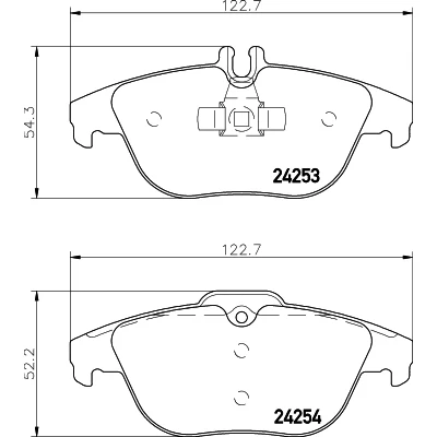 Kuva HELLA 8DB 355 012 741 Jarrupalat Kulumisenilmaisemelle MERCEDES BENZ: C sarja T modell, Sedan, E Coupe