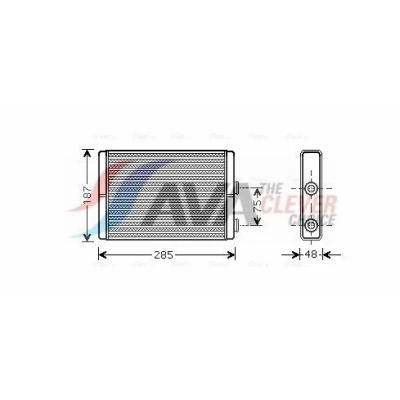 Kuva AVA COOLING SYSTEMS FT6325 Lämmityslaitteen Kenno Putkijohdolla FIAT: Scudo II Van