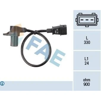 Kuva Impulssianturi, kampiakseli Citroën Bx, Zx, Hyundai S coupe, Kia Sportage suv, Peugeot 205 II, 309 I, 405 break I OE 0K01C 18921, 0