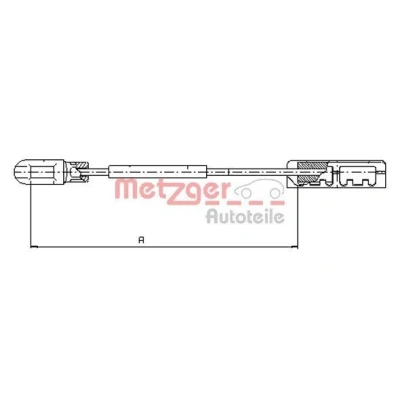 Kuva METZGER 11.5935 Käsijarruvaijeri Taakse, vasen, oikea, Oikea 128 Levyjarru COFLE OPEL: Vectra B Sedan, CC