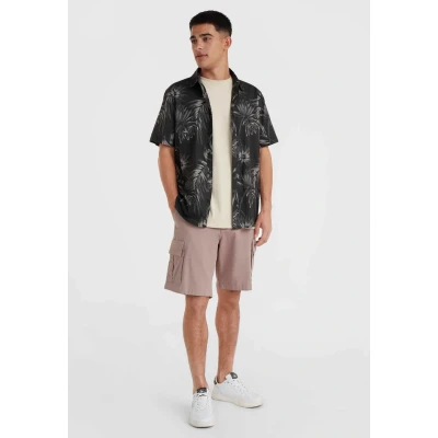 Kuva O&#039;Neill Floral Shortsleeve Vapaaajan kauluspaita, Koko: Small, Black tonal tropican