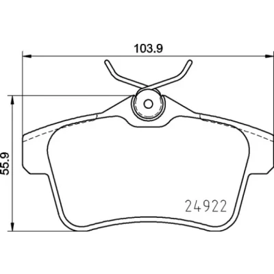 Kuva BREMBO P 06 102 Jarrupalat Ilman kulumisenilmaisinta Jarrusatulan ruuveilla Tarvikkeilla CITROËN: DS5 Hatchback