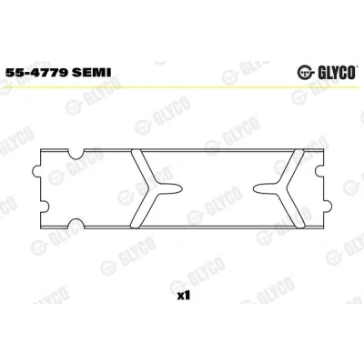 Kuva GLYCO 55 4779 SEMI Laakerin holkki, kiertokanki