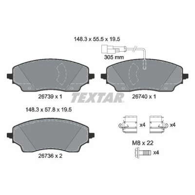 Kuva Textar 2673901 Jarrupala, levyjarru