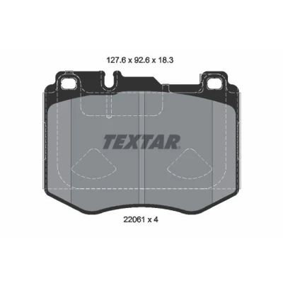 Kuva TEXTAR 2206103 Jarrupalat Kulumisenilmaisemelle Tarvikkeilla MERCEDES BENZ: E sarja Sedan, GLC SUV, Coupe
